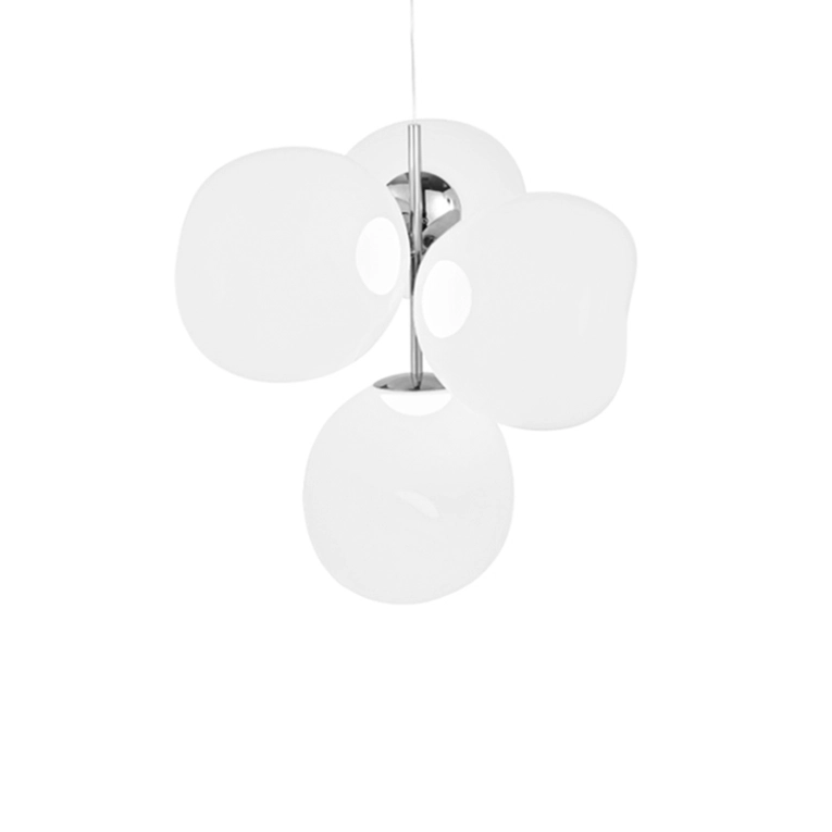 Suspension MELT CHANDELIER SMALL Opalin/ chrome TOM DIXON
