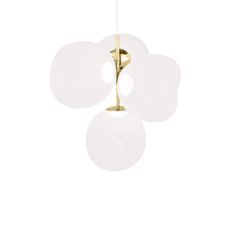 Suspension MELT CHANDELIER SMALL Opalin/ Or TOM DIXON