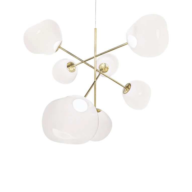 Suspension MELT CHANDELIER LARGE Opalin/ Or TOM DIXON