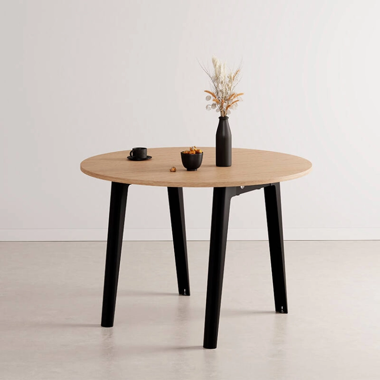 Table NEW MODERN Chêne Ø 110 Noir graphite TIPTOE