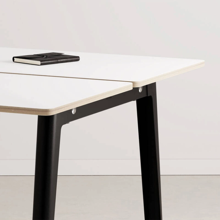 Bench Bench NEW MODERN 4 places Stratifié Blanc Noir graphite TIPTOE