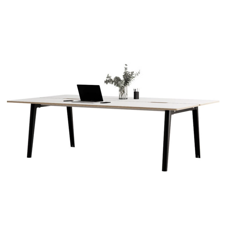 Bench Bench NEW MODERN 4 places Stratifié Blanc Noir graphite TIPTOE