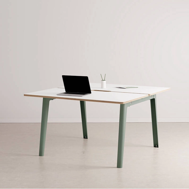 Bench Bench NEW MODERN 2 places Stratifié Blanc Gris Eucalyptus TIPTOE