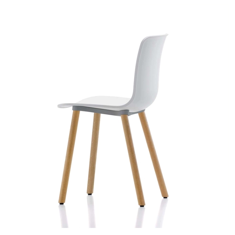 Chaise HAL RE WOOD Blanc  coton RE VITRA
