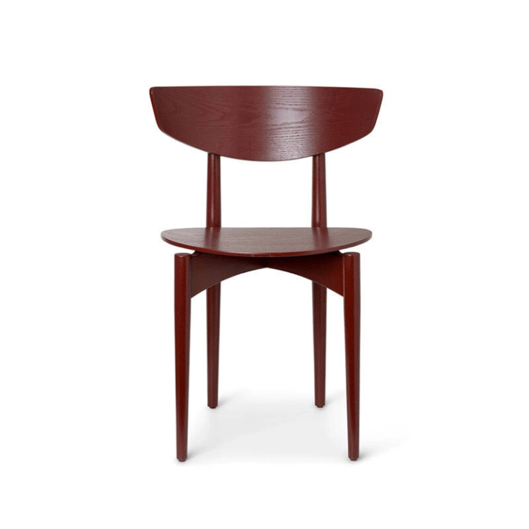 Chaise HERMAN WOOD Marron rouge FERM LIVING
