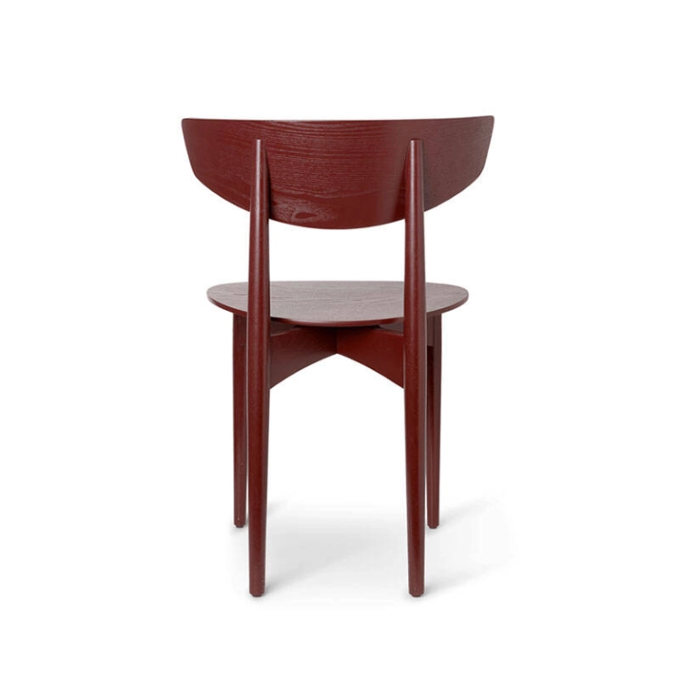Chaise HERMAN WOOD Marron rouge FERM LIVING