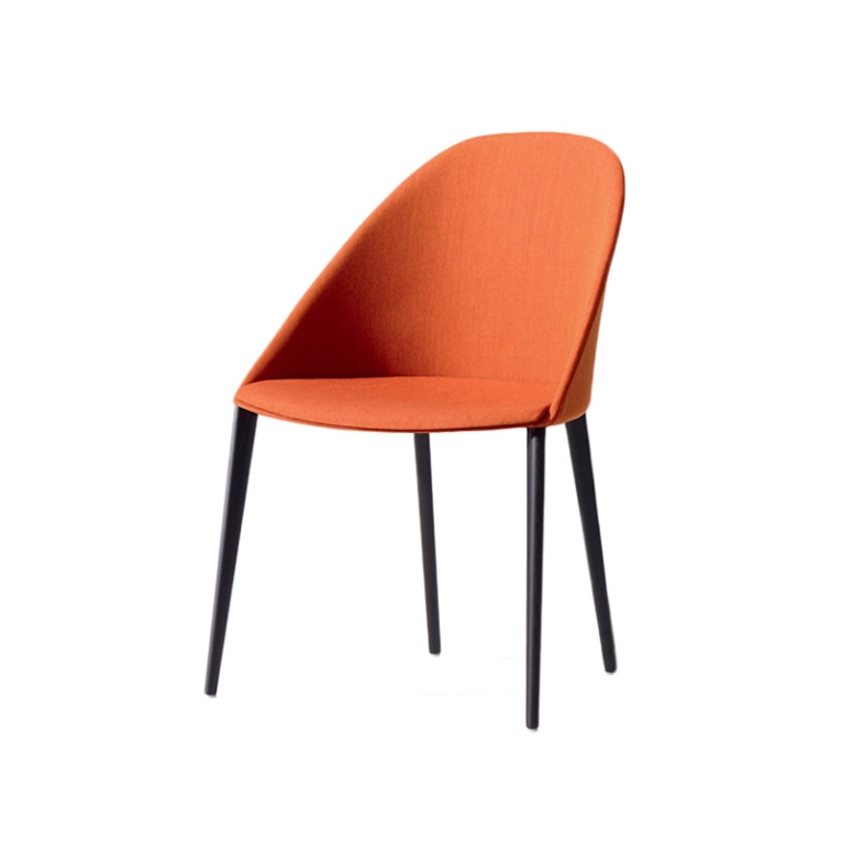 Chaise CILA tapissée  Orange 443 ARPER