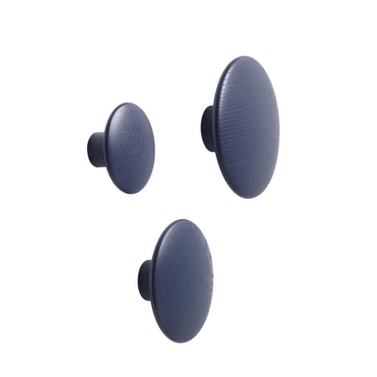 Patère Design Patère DOTS  Ø 9 Bleu nuit MUUTO
