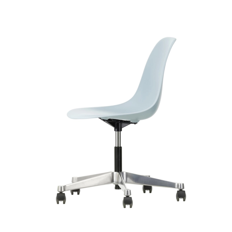 Fauteuil de bureau EAMES PLASTIC SIDE CHAIR PSCC Gris bleuté RE VITRA