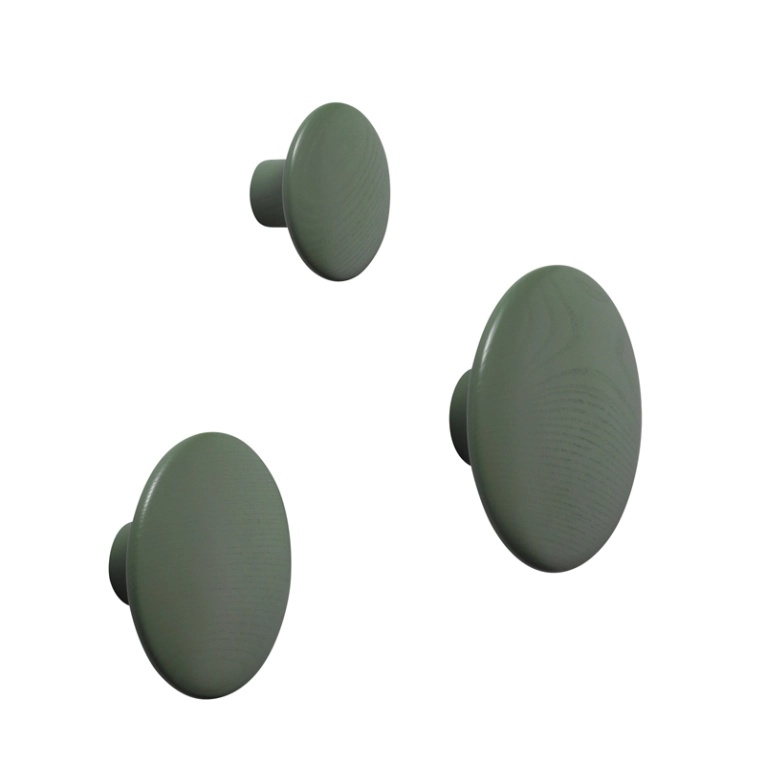 Patère Design Patère DOTS  Ø 9 Vert cendré MUUTO