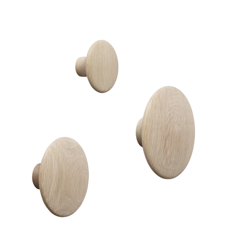 Patère Design Patère DOTS  Ø 9 Chêne MUUTO
