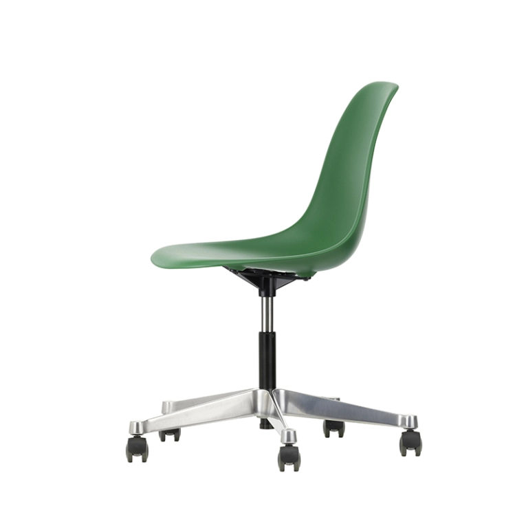 Fauteuil de bureau EAMES PLASTIC SIDE CHAIR PSCC Vert émeraude RE VITRA