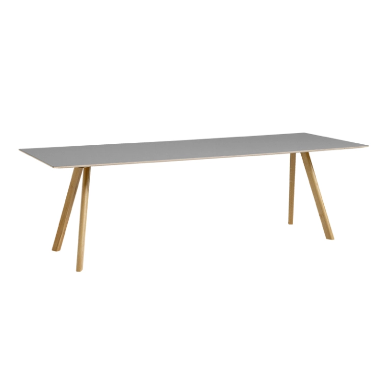 Table COPENHAGUE CPH 30 Lino gris/ chêne vernis à base d'eau HAY