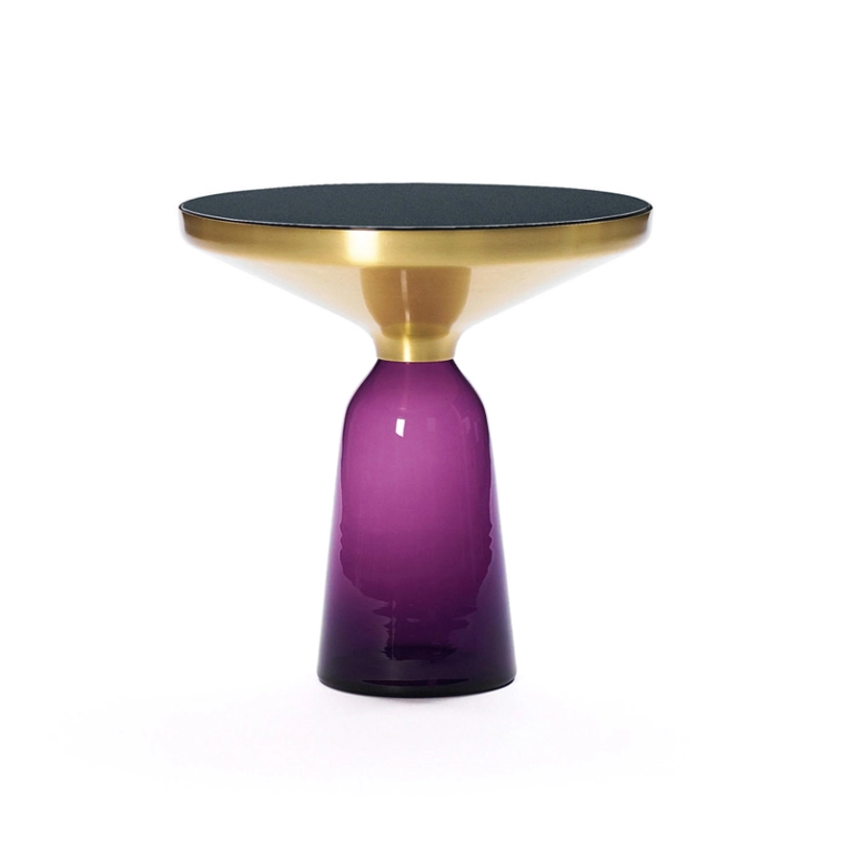 Table d'appoint guéridon BELL SIDE TABLE Violet améthyste CLASSICON