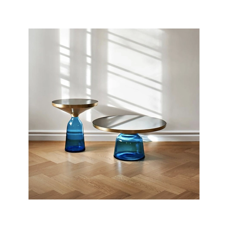 Table d'appoint guéridon BELL SIDE TABLE Bleu saphir CLASSICON