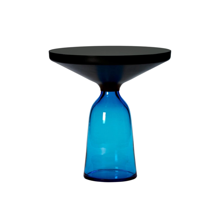 Table d'appoint guéridon BELL SIDE TABLE Bleu saphir/ noir CLASSICON