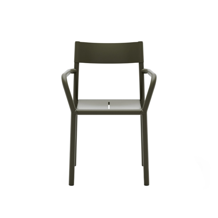 Chaise extérieur MAY avec accoudoirs Vert foncé NEW WORKS