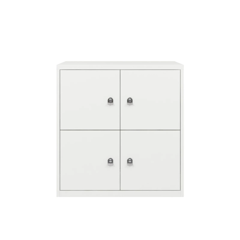 Meuble de rangement LATERALFILE LODGES 4 portes Blanc Chalk BISLEY