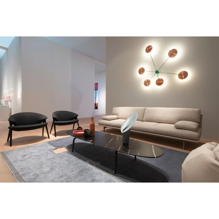 Table basse GRAPHIUM 120x118 Marbre Sahara noir ZANOTTA