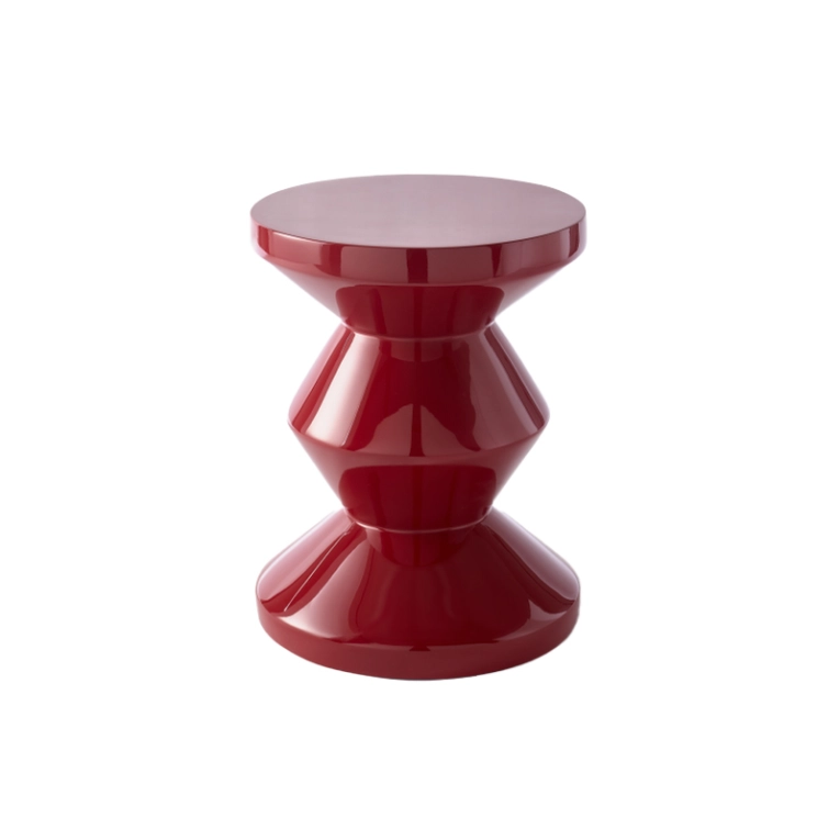 Tabouret ZIG ZAG Rouge bordeaux POLS POTTEN