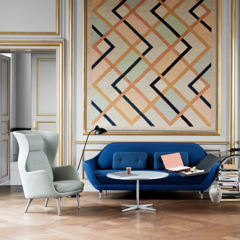 Lampadaire KAISER IDELL inclinable Noir mat FRITZ HANSEN