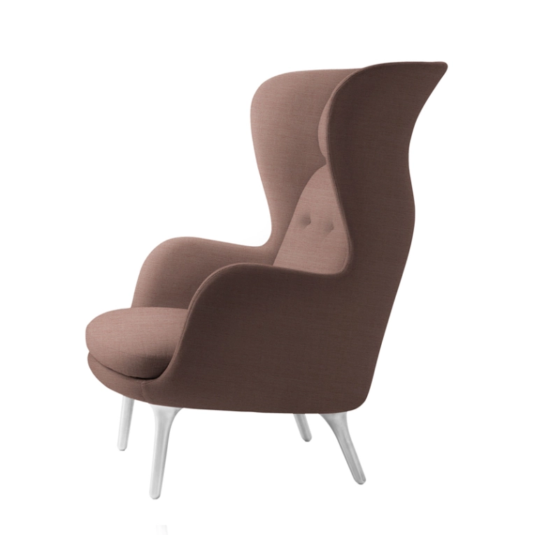 Fauteuil RO pieds aluminium Orange/ rouge 1131 FRITZ HANSEN