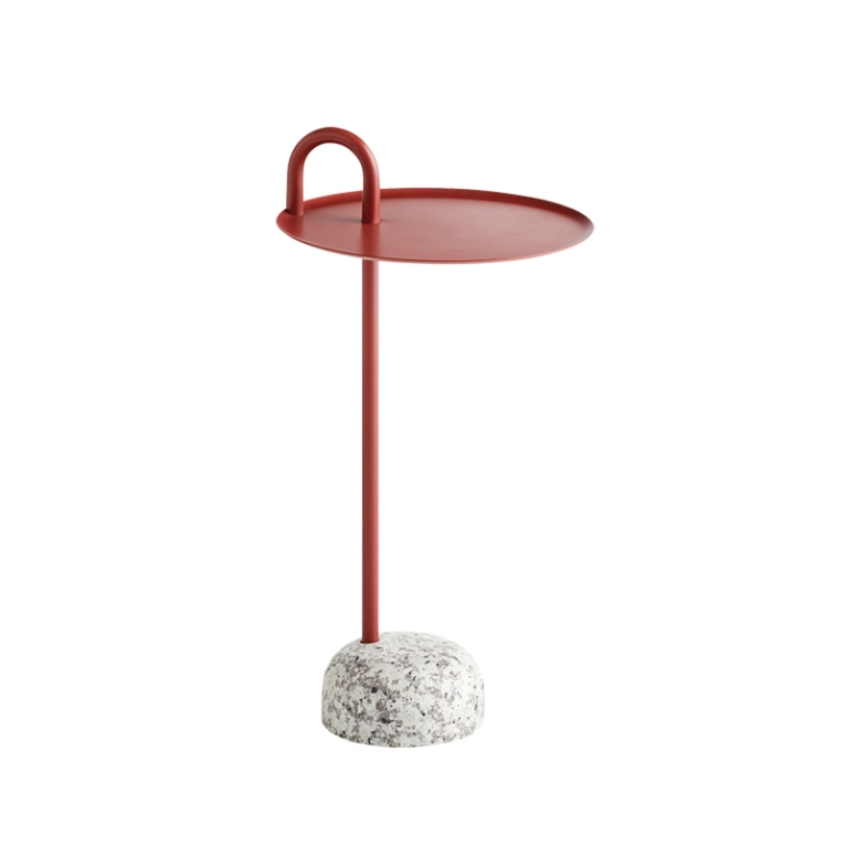 Table d'appoint guéridon BOWLER Rouge tuile HAY