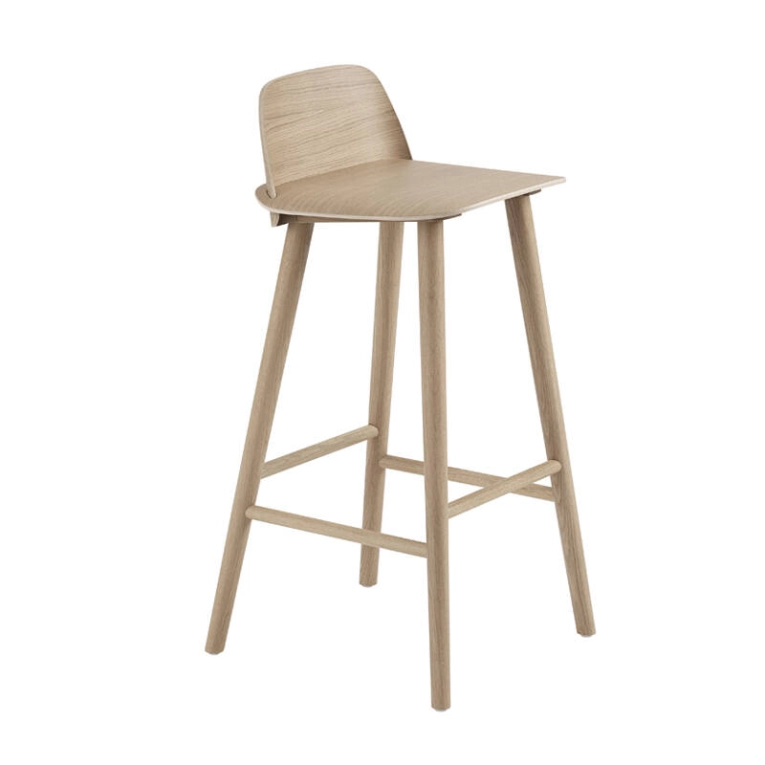 Tabouret haut NERD BARSTOOL Chêne MUUTO