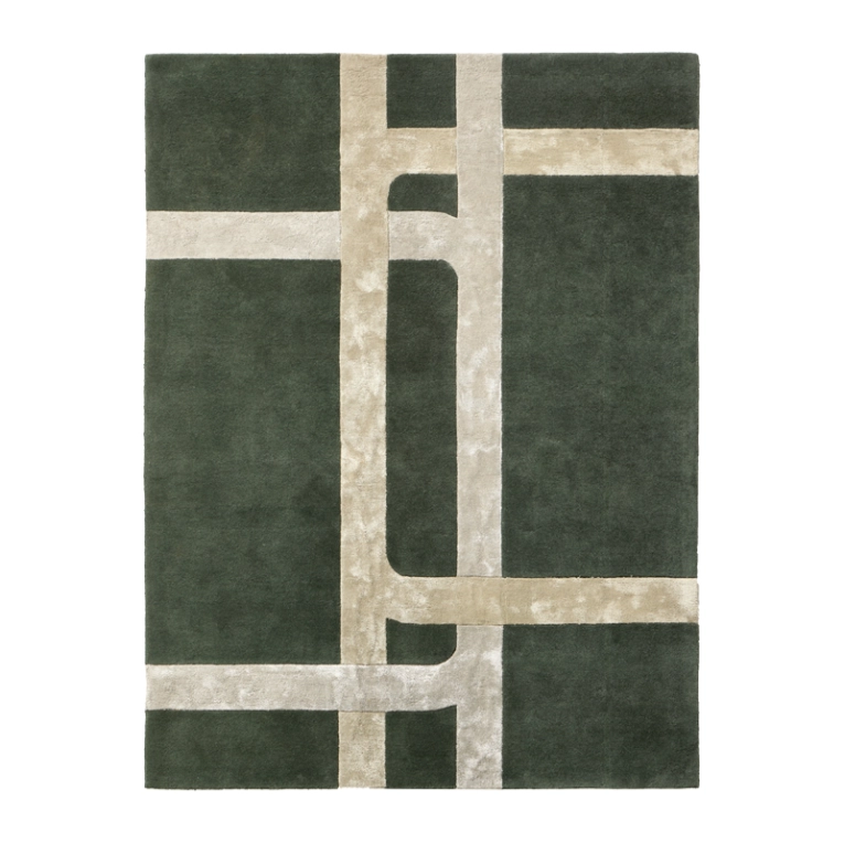 Tapis Tapis STOCKHOLM Vert bronze/Champagne PUNT MOBLES
