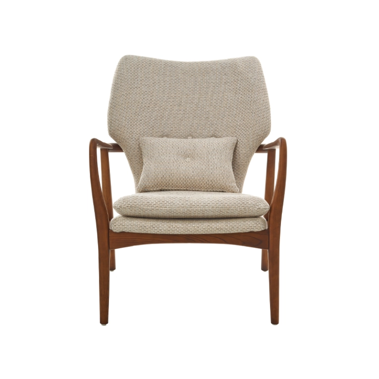 Fauteuil PEGGY Rough écru/ frêne POLS POTTEN