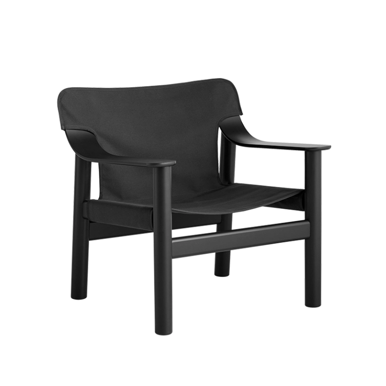 Fauteuil BERNARD Toile Noir HAY