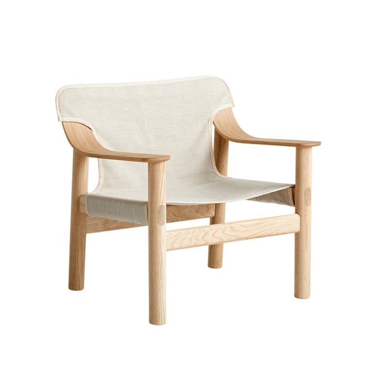 Fauteuil BERNARD Toile Brut/ chêne HAY
