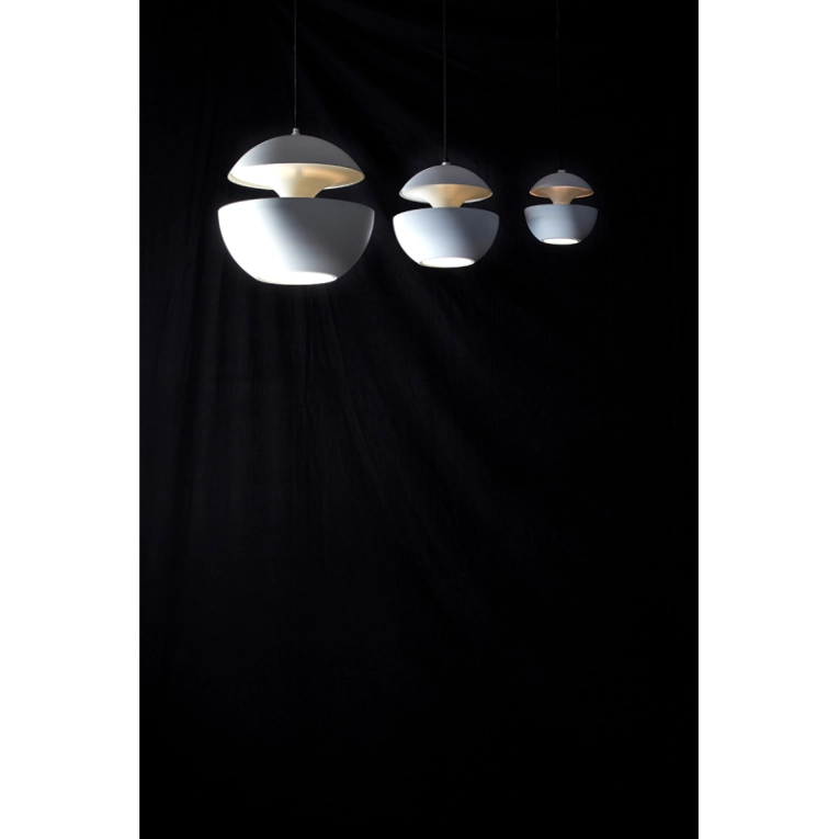 Suspension HERE COMES THE SUN 350 Blanc & cuivre DCW EDITIONS