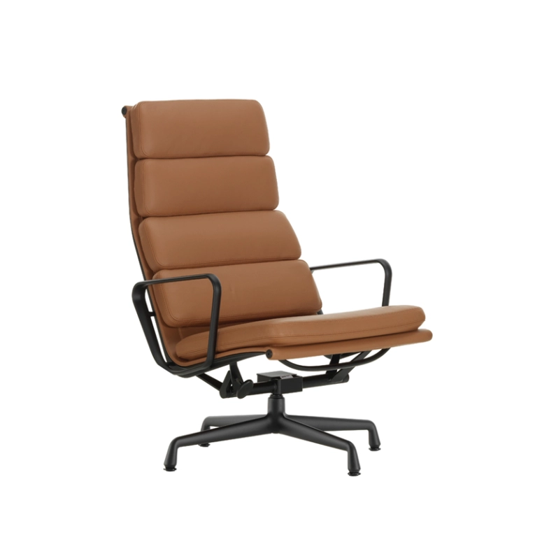 Fauteuil SOFT PAD EA 222 Cuir Premium F Cognac VITRA