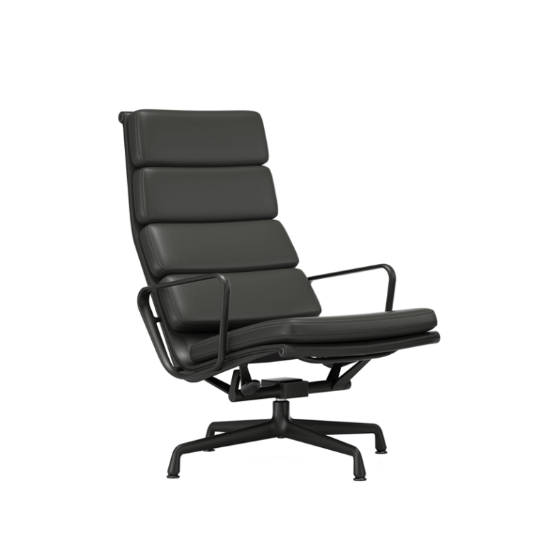 Fauteuil SOFT PAD EA 222 Cuir Premium F noir VITRA