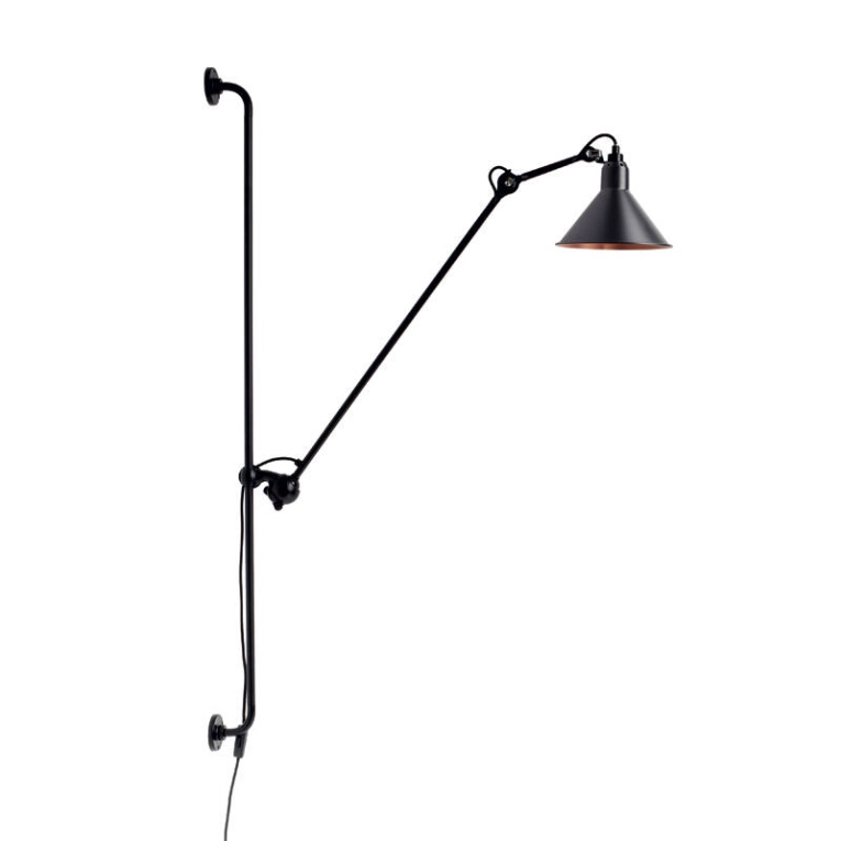 Applique GRAS N°214 Noir/ intérieur cuivre DCW EDITIONS