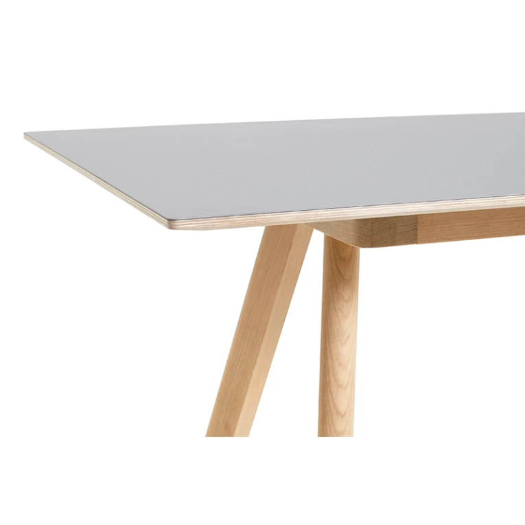 Table CPH 30 EXTENDABLE Lino gris/ chêne vernis à base d'eau HAY