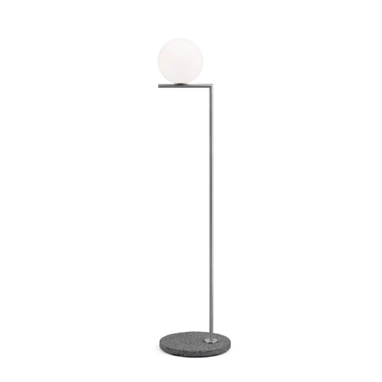 Lampadaire IC F1 OUTDOOR Acier inoxydable/ occhio di pernice FLOS
