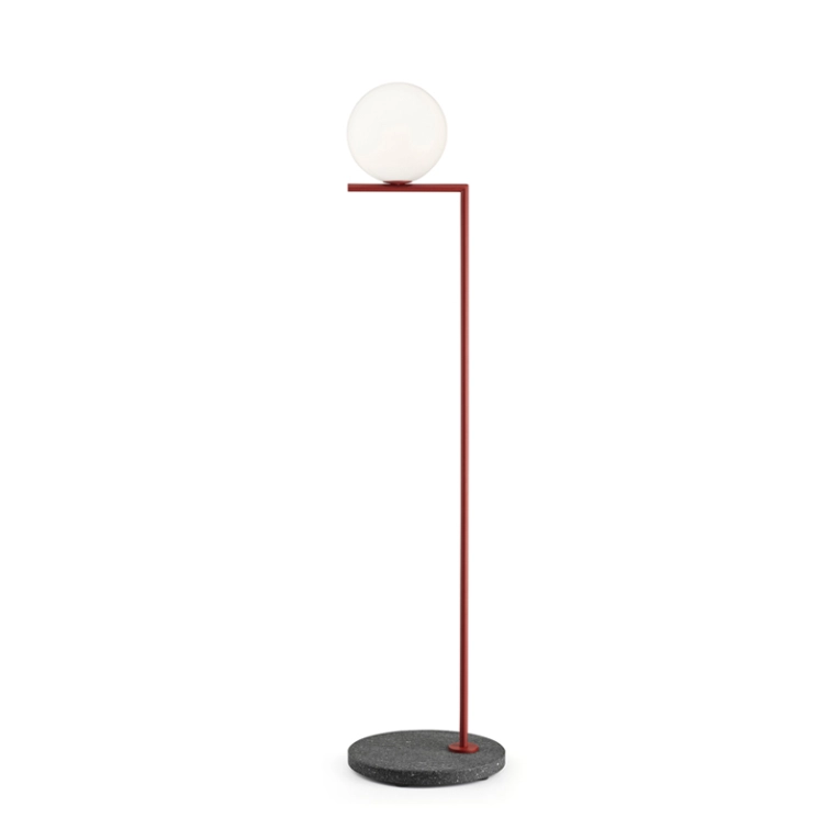 Lampadaire IC F1 OUTDOOR Bordeaux/ lave noire FLOS