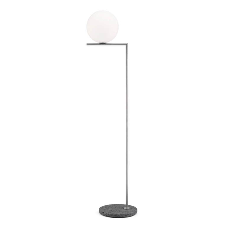 Lampadaire IC F2 OUTDOOR Acier inoxydable/ occhio di pernice FLOS