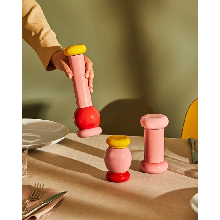 Accessoire de cuisine Moulin à sel et poivre ES18 Rouge, jaune, noir ALESSI