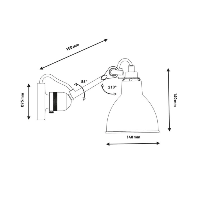 Applique GRAS N°304 Noir DCW EDITIONS