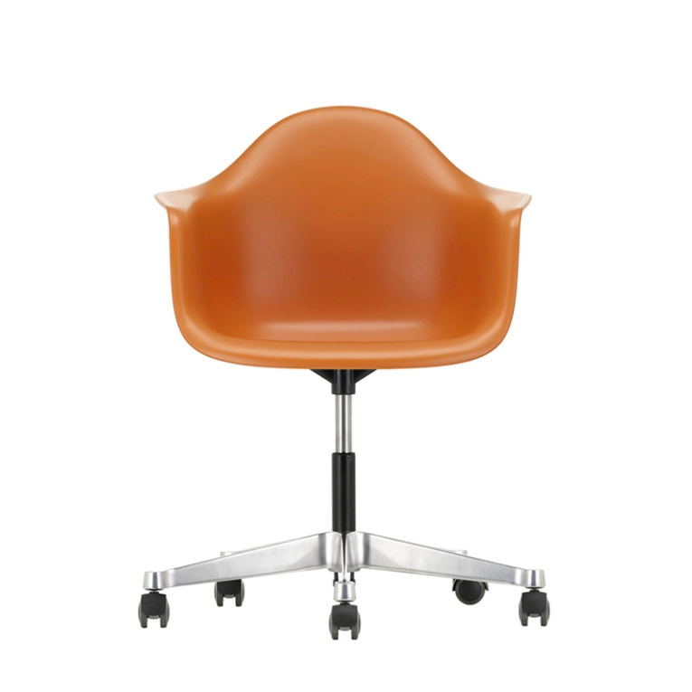 Fauteuil de bureau EAMES PLASTIC ARMCHAIR PACC Orange rouille RE VITRA