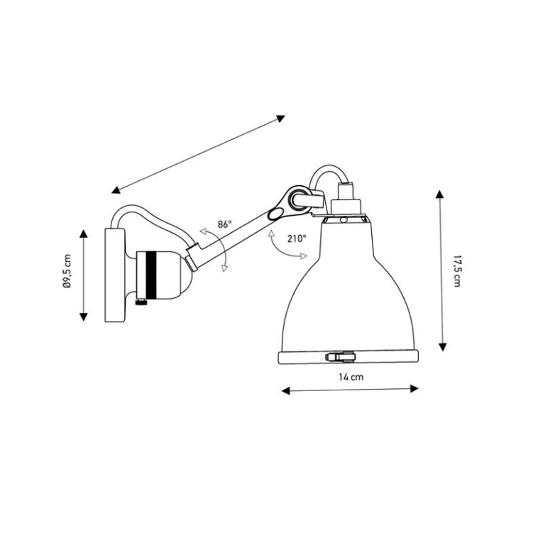 Applique GRAS N°304 BATHROOM Noir DCW EDITIONS