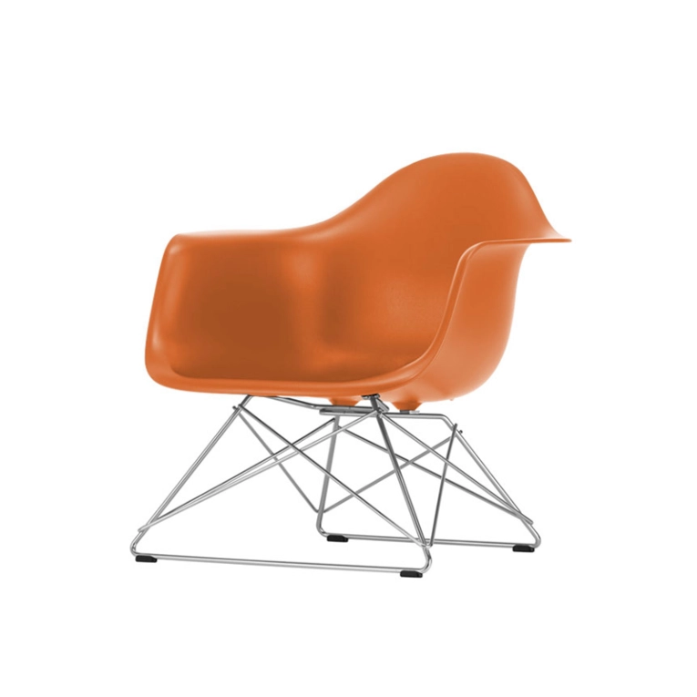 Fauteuil EAMES PLASTIC ARMCHAIR LAR Orange rouille RE VITRA