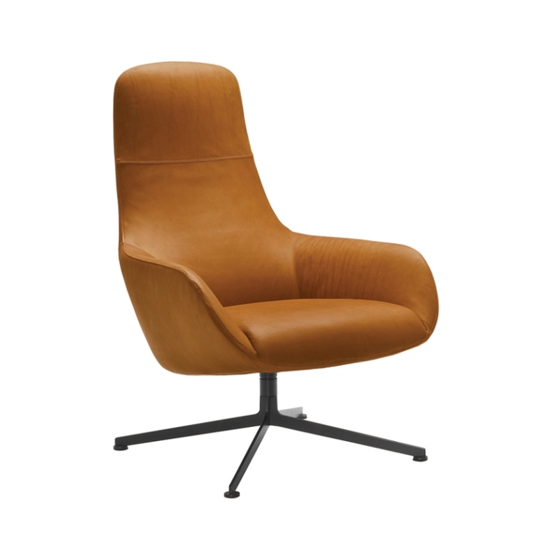 Fauteuil KENT Dossier haut Marron ZANOTTA