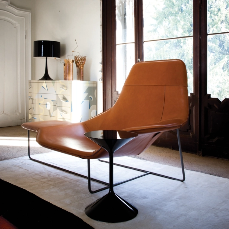 Table d'appoint guéridon TEMPO Talc ZANOTTA