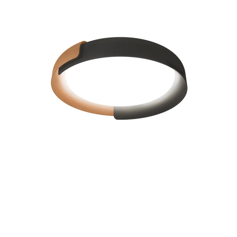 Plafonnier DALA Gris foncé / cuivre  KDLN