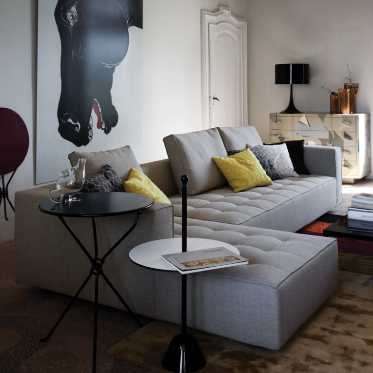 Table d'appoint guéridon SERVOMUTO BASSE Noir ZANOTTA