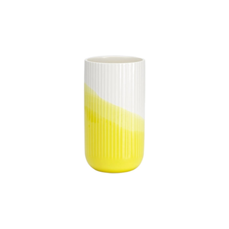 Vase Vase HERRINGBONE rainuré Jaune VITRA